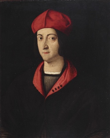Cardinal Ippolito d’Este, ca. 1505, by Bartolomeo Veneto (1470-1531) 